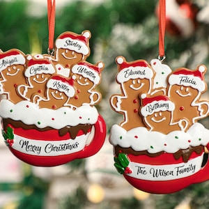 Personalized Gingerbread Christmas Ornament 2025, Custom Resin Family Ornament, Custom Christmas Gift,Personalized Xmas Gift,Christmas Decor