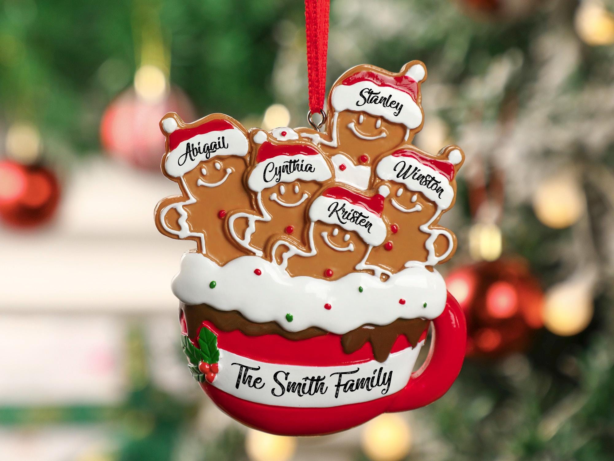 Personalized Gingerbread Christmas Ornament 2025, Custom Resin Family Ornament, Custom Christmas Gift,Personalized Xmas Gift,Christmas Decor