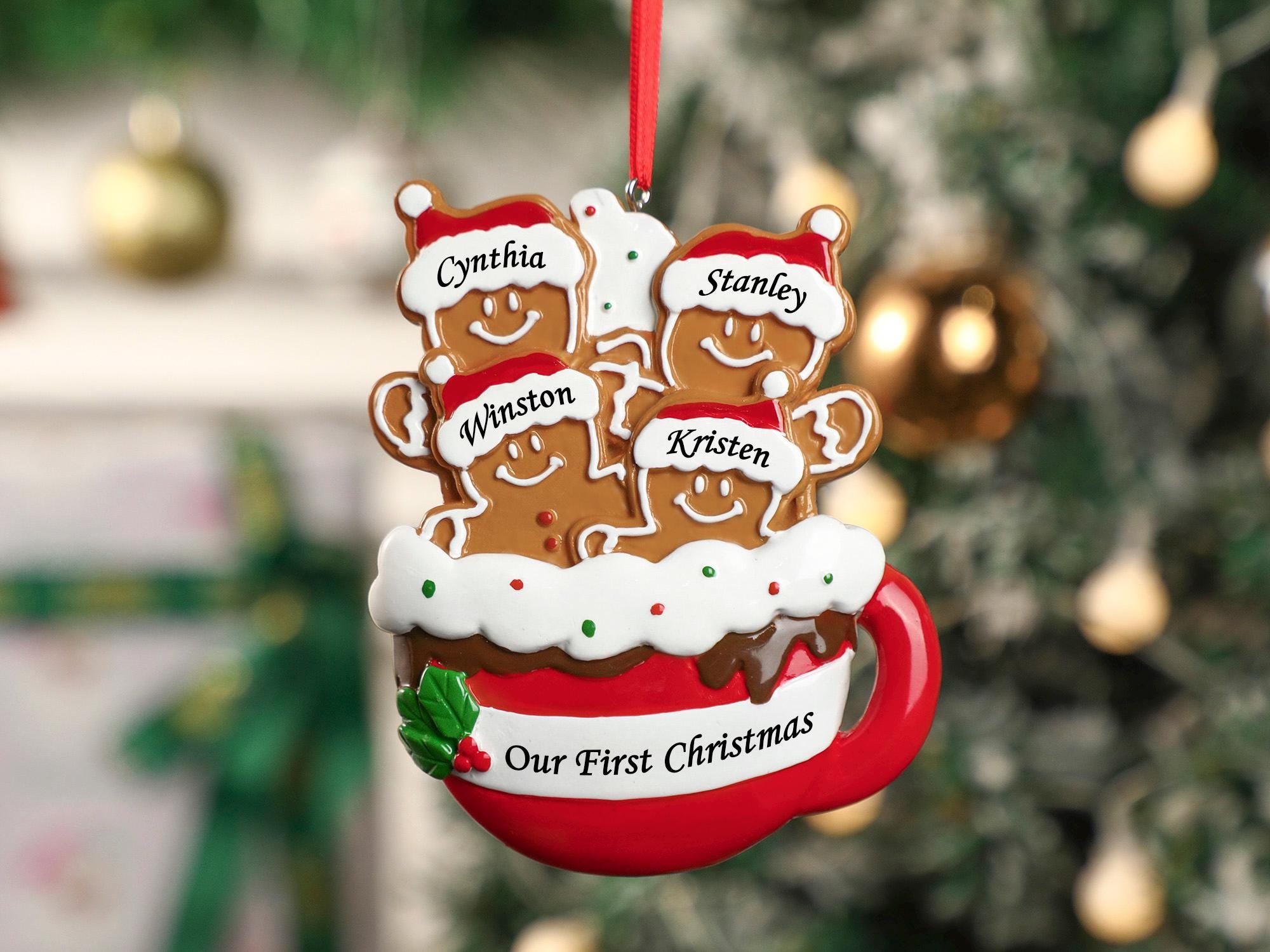 Personalized Gingerbread Christmas Ornament 2025, Custom Resin Family Ornament, Custom Christmas Gift,Personalized Xmas Gift,Christmas Decor