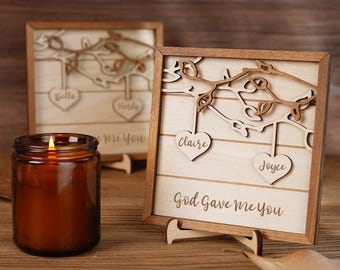 Valentine Wooden Sign, Personalized Couples Wood Sign, Anniversary Gift, Wedding Gift, Couples Names Sign, Couples Heart with Date Sign