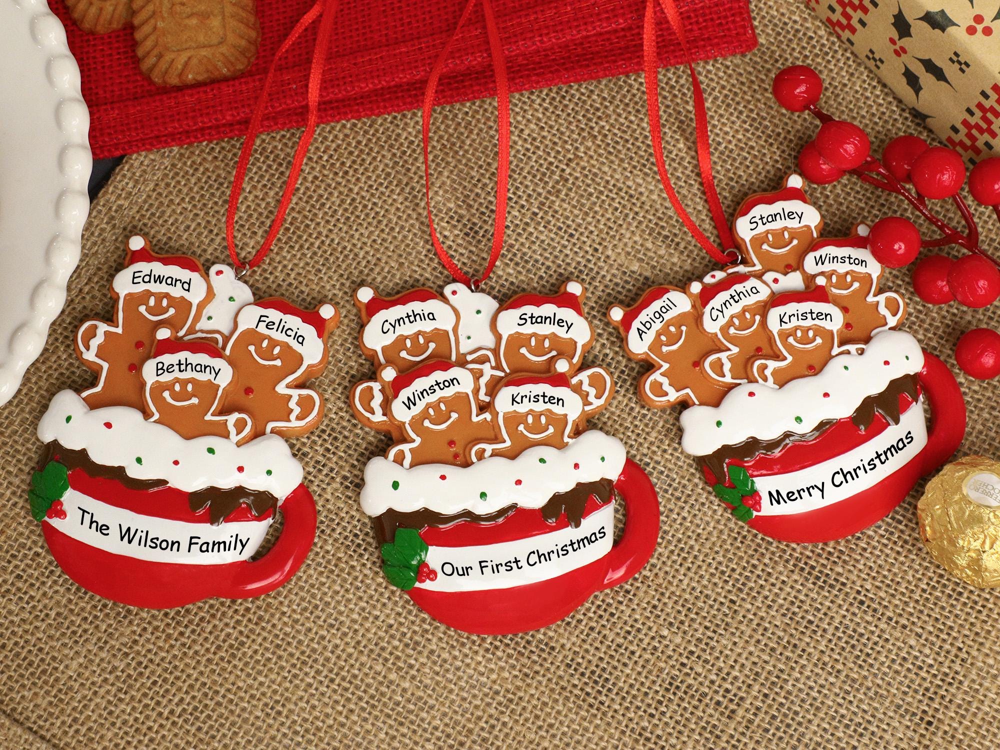 Personalized Gingerbread Christmas Ornament 2025, Custom Resin Family Ornament, Custom Christmas Gift,Personalized Xmas Gift,Christmas Decor