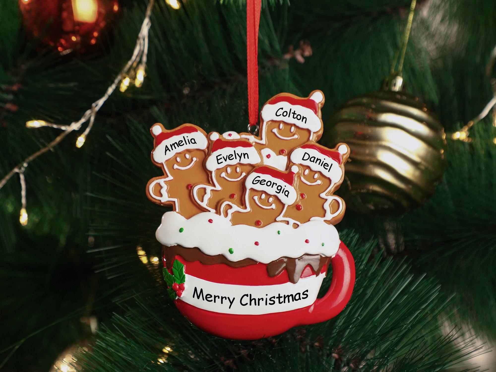Personalized Gingerbread Christmas Ornament 2025, Custom Resin Family Ornament, Custom Christmas Gift,Personalized Xmas Gift,Christmas Decor