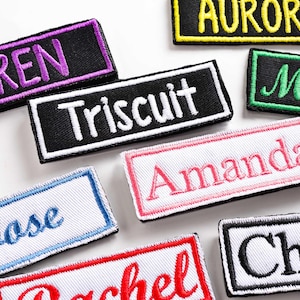 Custom Name Patch-Personalized Name Tag Embroidered Iron For your backpack-uniform-shirt-apron-coveralls- jacket-vest or Robes