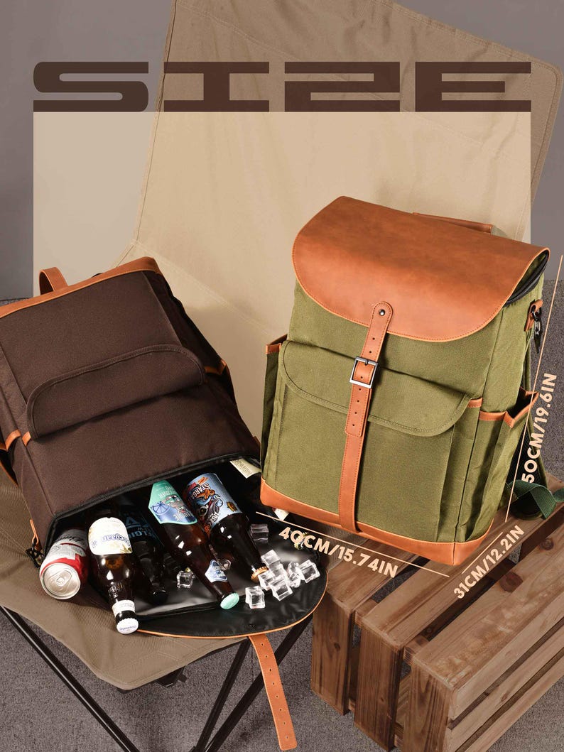 Regalos para padrinos de boda, mochila térmica personalizada, mochila térmica para almuerzo, nevera para cerveza de golf, nevera para senderismo imagen 7