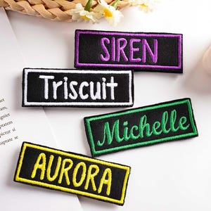 Custom Name Patch-Personalized Name Tag Embroidered Iron For your backpack-uniform-shirt-apron-coveralls- jacket-vest or Robes