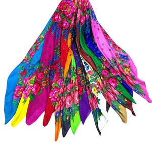 Metallic Native Floral Scarf Pink