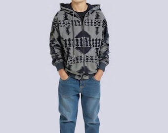Kids’ Southwestern Zip-Up Hoodie Jacket