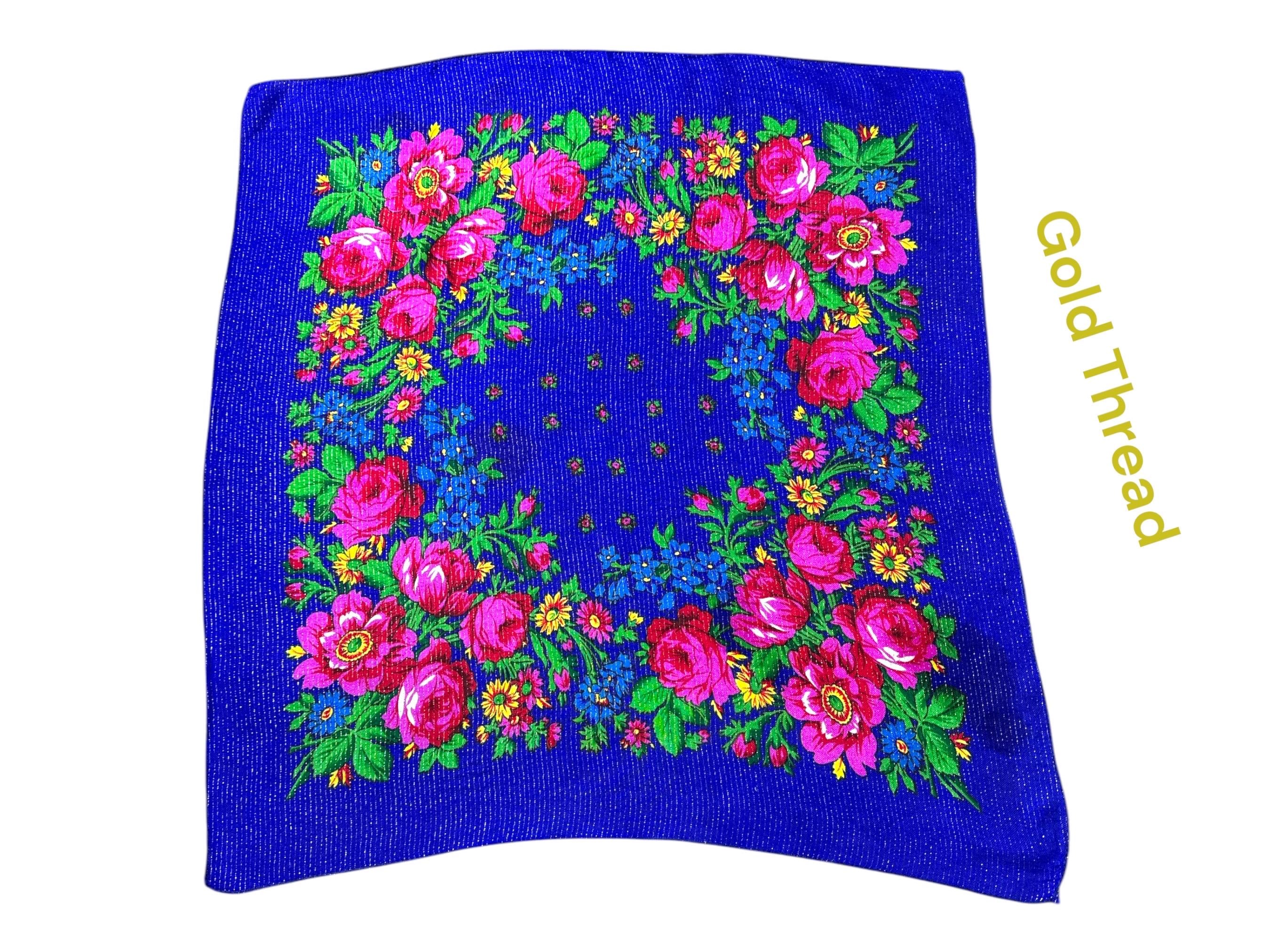 Écharpe Stylée Orange Et Violet – Motifs Géométriques – Occasion