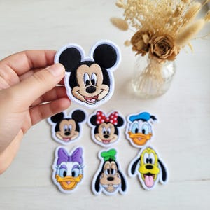 Mickey and Friends Embroidered Disney Patch, Mickey Minnie Iron on Patch, Disneyland Patch, Disney Trip Gift For Kids, Jacket Backpack Patch