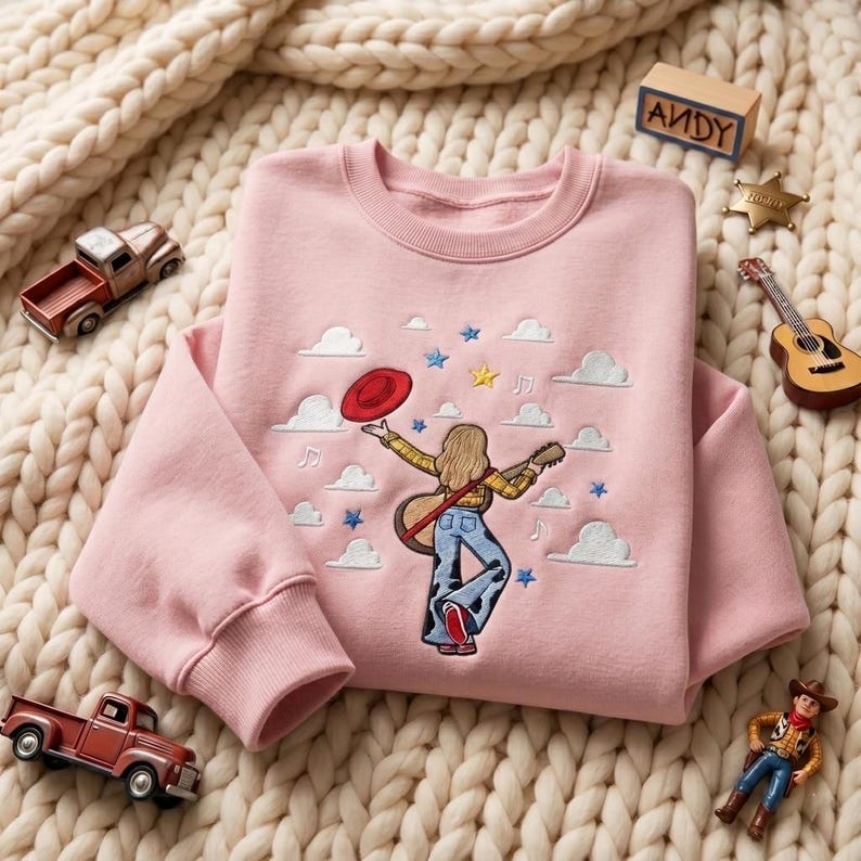 Disney Toy Story 5 Embroidered Sweatshirt, Disney Cowgirl Shirt, Disney Pixar Fans Shirt, Toy Story Fan Shirt, Disney World Shirt image 4