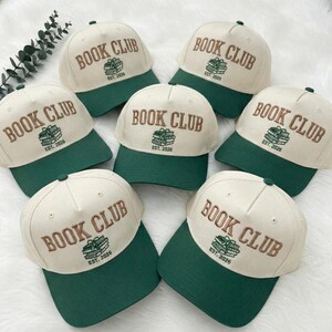 Book Lover Club EST. 2026 Two-Tone Cap - Cream & Forest Green CLUB | Off-White & Forest Green – FOREsome Club main image 4