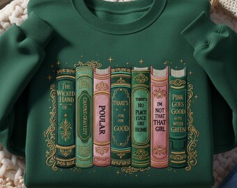 Felpa con cappuccio ricamata "Wicked Changed For Good", girocollo con bacchetta magica "Defy Gravity Broomstick", maglietta letteraria popolare e divertente per fan della musica