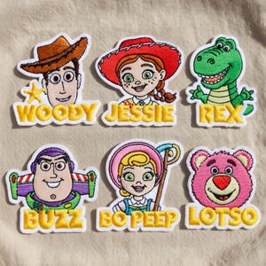 Toy Story Inspired Embroidered Patch, Woody Buzz Lightyear Jessie Iron On Patch, Toy Story Patch for Kids, Disney Embroidered Patch