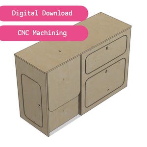 Plans console latérale de camping-car / Van / Fourgon - Fichiers DXF pour CNC - Bois 15mm ou 12mm- Téléchargement numérique