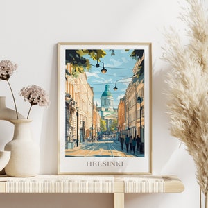 Helsinki Finlande Téléchargement numérique Impression | Poster aquarelle | Décoration d'intérieur tendance | Art mural imprimable | Idée cadeau | Affiche de voyage