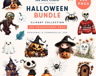 Halloween Clipart | 294 Halloween PNG Images | Spooky Graphics | Commercial Use