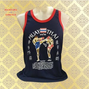 Muay Thai Tank Top – Thai Boxer Kampfsportbekleidung | Traditionelles Thaiboxen Kämpfer Hemd | Thailand Trainingskleidung