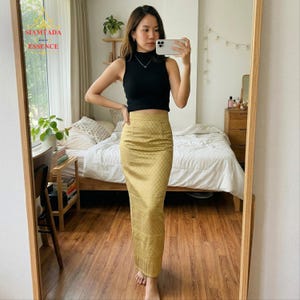 Skinny Thaise traditionele rok, elegante sarong met high-end patroon.