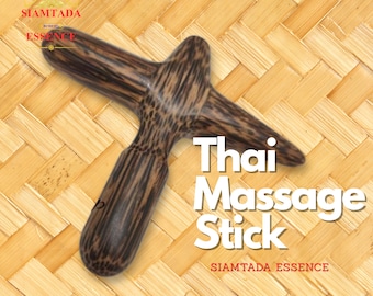Handmade Wooden Foot & Hand Massager: Thai Reflexology Tool
