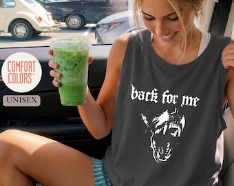 Comfort Colors® Bark For Me  Boxy Tee Shirt, Gothic Dog Graphic Crop Tops T-Shirt, Bold Aesthetic Tank Top Tee, Y2K Tank Top tee