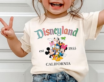 Sudadera para niños pequeños con viaje a Disneyland, camiseta para niños de Disneyland California, suéter para niños pequeños de Mickey y sus amigos, camiseta de Mickey, camiseta infantil de Disney