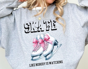 Felpa con scritta "Pattinaggio sul ghiaccio", maglietta Love Skating, felpa con cappuccio da pattinaggio sul ghiaccio da donna, maglione trendy da pattinatore sul ghiaccio, regalo per il pattinaggio sul ghiaccio, felpa con cappuccio da pattinaggio artistico