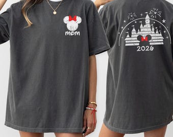 Camiseta Disney personalizada de dos caras 2026, sudadera familiar a juego, sudadera de vacaciones Disney, sudaderas para viajes a Disneyworld, suéter Disneyland 2026