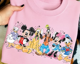 Vintage Disneyland The Original-skjorta, Musse Disney-skjorta, Musse och vänner-skjorta, Disneyland-skjorta, skjorta för kvinnor, Disney-familjetröja