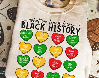 What We Learn From Black History Sweatshirt, Black History Month Shirt,Black History Shirt,Black History Sweatshirt,Black Lives Matter Shirt