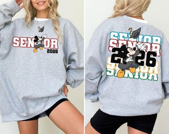Senior 2026 Mickey Shirt, benutzerdefinierte graduierten T-Shirt, Mickey Abschluss 2026 Shirt, Senior Graduate Shirt, Disney Familie Graduate 2026 Hoodie
