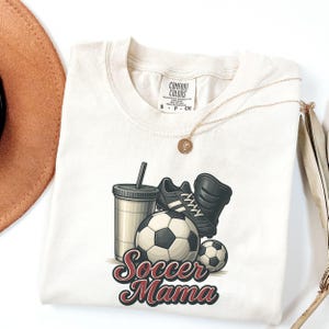 Comfort Colors® Cute Soccer Mama T Shirt, Mothers day Gift For Soccer Mom, Gift For Soccer Lover Mom Shirt, Mothers Day, Soccer Season Mom