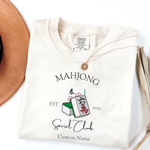 Comfort Colors® Custom Mahjong Social Club Shirt, Filipina Mom Dad Tee, Mahjong Gift, Mahjong Tee, Gift for Mahj Lover, Mahjong Social Club