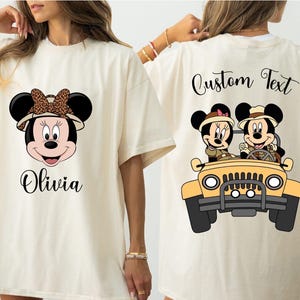 Customizable Mickey and Minnie Safari Shirt - Animal Kingdom
