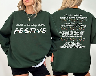 Kan ik nog meer feestelijke vrienden zijn geïnspireerd kersttrui, Monica Have A Happy Chanoeka kersttrui, Phoebe's Song grappig shirt