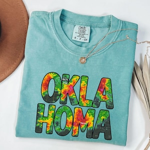 Chemise de carte de tempête de l'Oklahoma, chemise décolorée, météo de l'Oklahoma, saison des tempêtes de l'Oklahoma, tempête d'été Oklahoma, chemise de la saison des tornades, amoureux de l'Oklahoma
