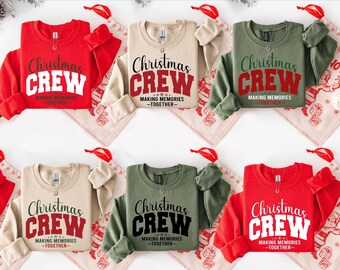 Individuell gestaltete Familien-Weihnachtspullover, Partner-Weihnachtspullover für die ganze Familie, personalisierter Weihnachtspullover mit Namen, Weihnachts-Team-Shirt