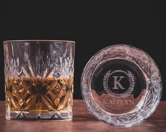 Personalized Whiskey Glass Gift for Him, Engraved Groomsmen Whiskey Glass, Groomsman Gift, Best Man Gift, Dad Gifts, Christmas Gift for Him