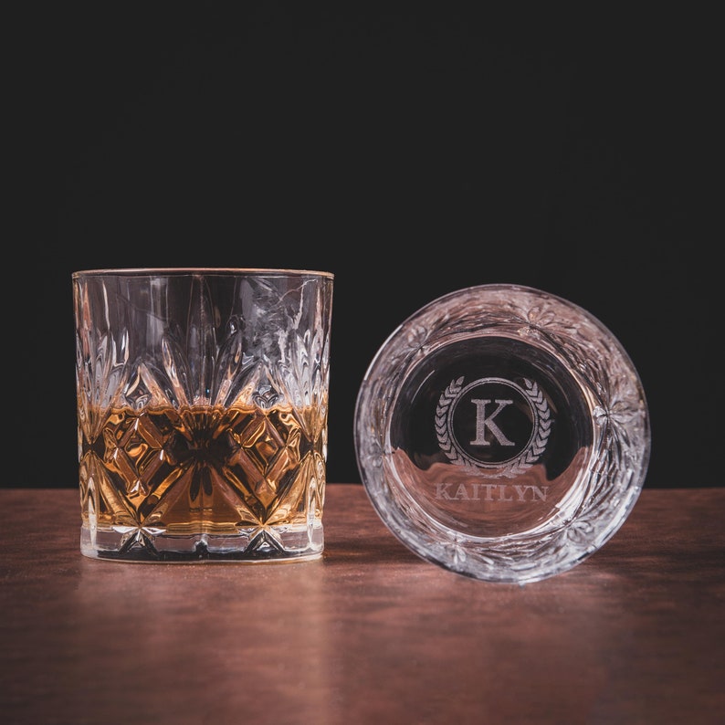 Personalized Whiskey Glass Gift for Him, Engraved Groomsmen Whiskey Glass, Groomsman Gift, Best Man Gift, Dad Gifts, Christmas Gift for Him