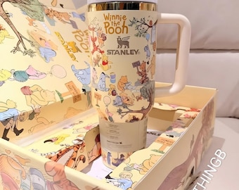 Klassieke Winnie Pooh Stanley-beker 40oz, met aangepaste naam gegraveerde reisbeker