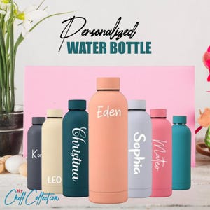 Personalized Stainless Steel Water Bottle Custom Logo Bottle Portable Thermos Bottle Sports Water Bottle Bridesmaid Bottle