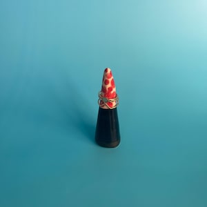Eclectic Ring Cone | Handmade Ceramic Ring Holder | Gift For Her | Modern Ceramic Ring Holder Cone | Pottery Ring Cone | Jewelry Display