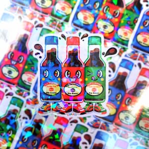 Soy sauce sticker | vinyl sticker, die-cut sticker, cute sticker, kawaii sticker , holographic sticker, food sticker, laptop sticker