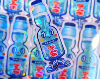 Naklejka Ramune | naklejka winylowa, naklejka wycinana, słodka naklejka, naklejka kawaii, naklejka japońska, naklejka z jedzeniem, naklejka na laptopa