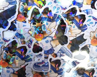 Sports uniform cat sticker | vinyl sticker, die-cut sticker, cute sticker, kawaii sticker , holographic sticker, laptop sticker