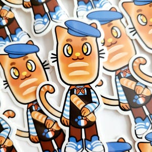Sticker chat pain baguette | sticker vinyle, sticker découpé, sticker mignon, sticker kawaii, sticker chat, sticker de boulangerie, sticker pour ordinateur portable