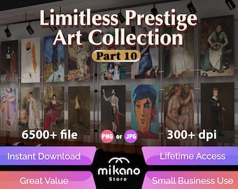 Vintage Fine Art Bundle: 6500+ Museum Paintings, Portraits (JPG/PNG Download)