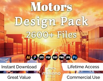 Motors Design Pack, 2600+ Transport Graphics (ai, eps, pdf, png)