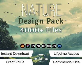 4000+ Nature Design Graphics Bundle (ai, eps, pdf, dxf, png, jpg, psd)