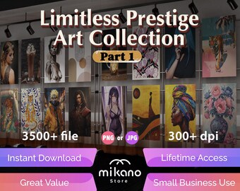 3500+ Eclectic Wall Art Bundle, Gallery Decor Pack, Mixed Styles (Digital Download)