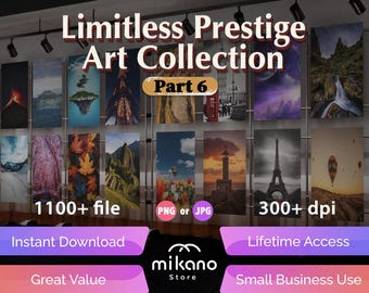 1100+ Scenic Wall Art Bundle: Landscapes, Travel, Nature, City Prints (JPG/PNG Download)